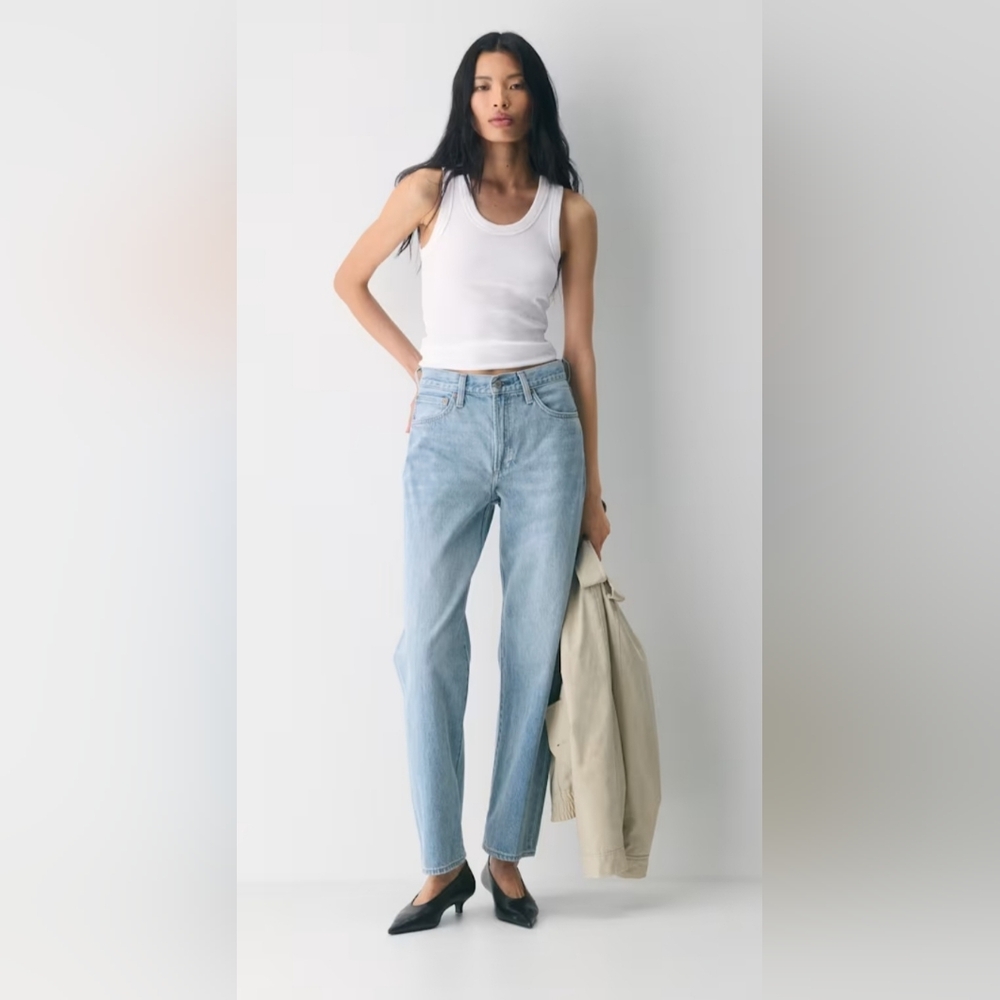 DENIM FORUM The 90s Marlo Hi-Rise Baggy Blue Jeans. Size 30. NWT!